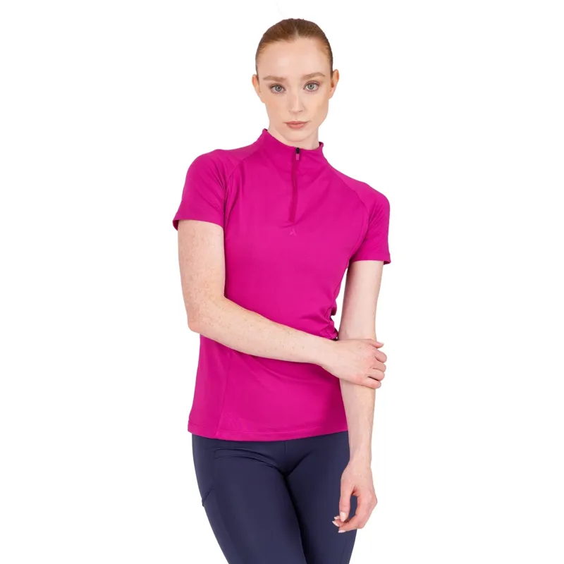 Aubrion React Womens Short Sleeve Base Layer - Fuchsia-1
