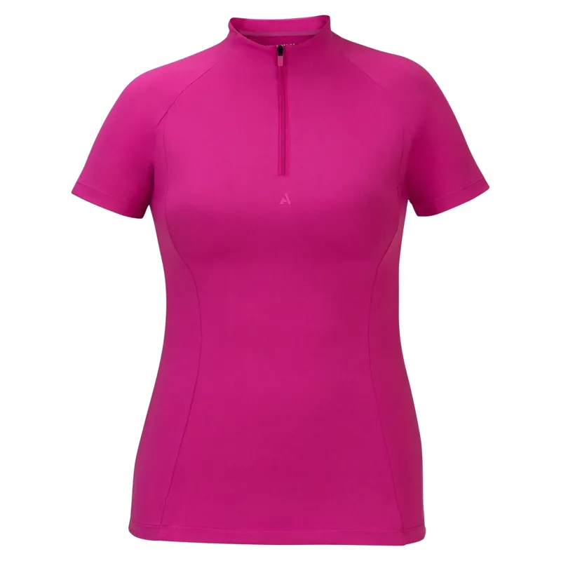 Aubrion React Womens Short Sleeve Base Layer - Fuchsia-2