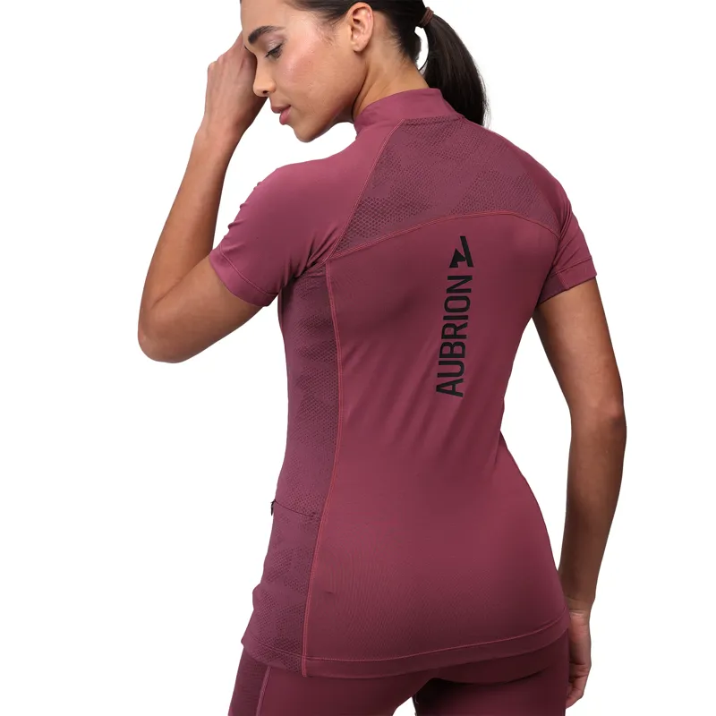 Aubrion React Ladies Short Sleeve Base Layer - Mauve-4