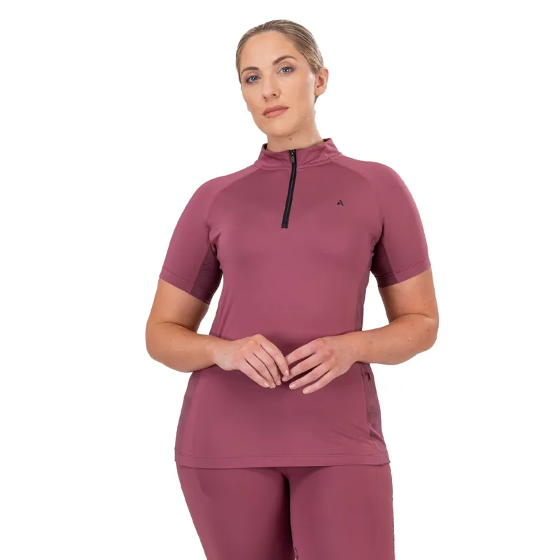 Aubrion React Ladies Short Sleeve Base Layer - Mauve-8