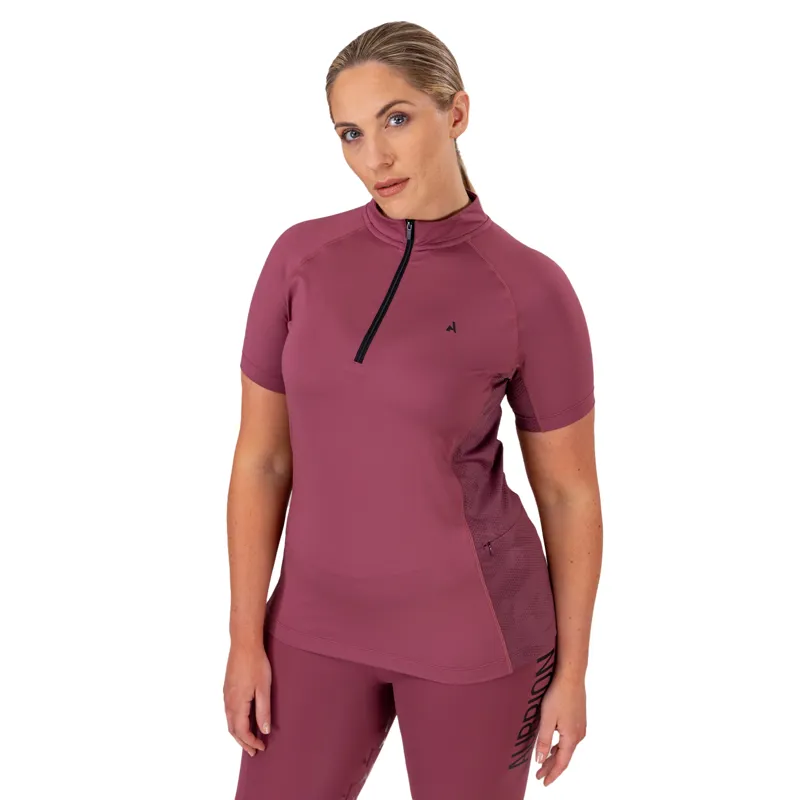 Aubrion React Ladies Short Sleeve Base Layer - Mauve-10