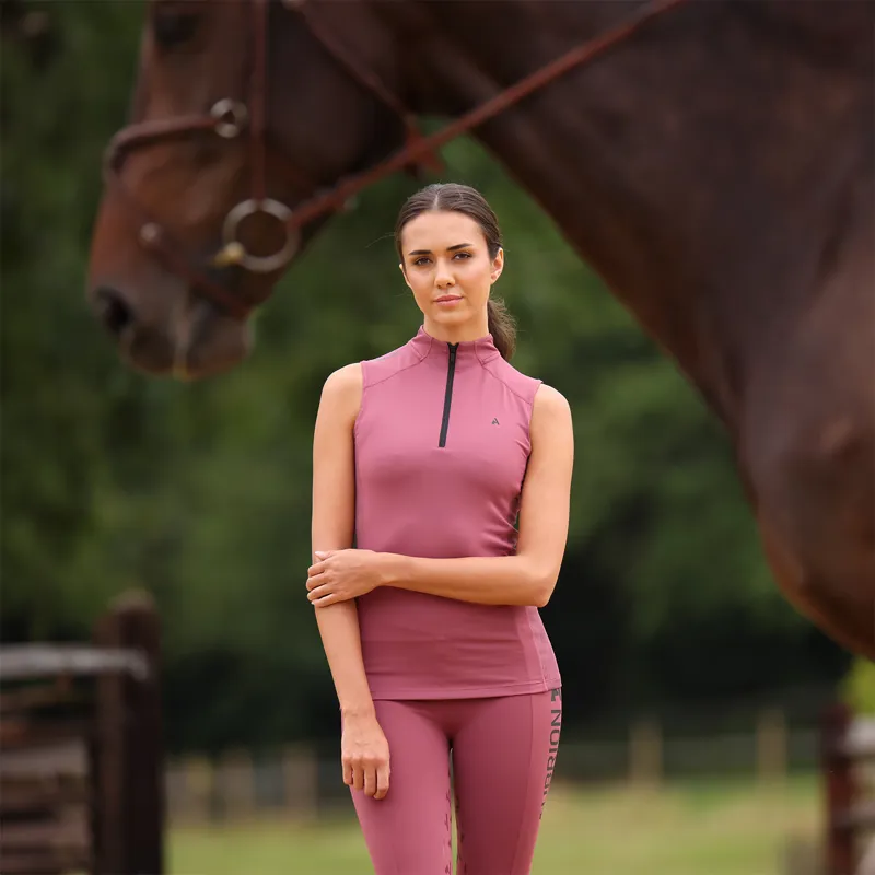 Aubrion React Ladies Sleeveless Base Layer - Mauve-1