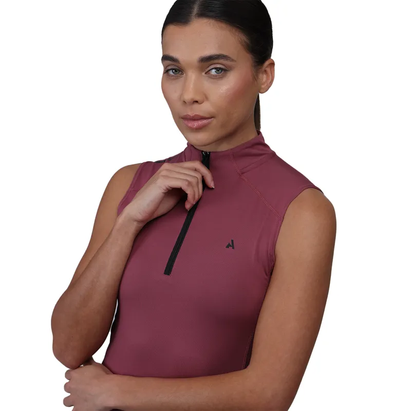 Aubrion React Ladies Sleeveless Base Layer - Mauve-10