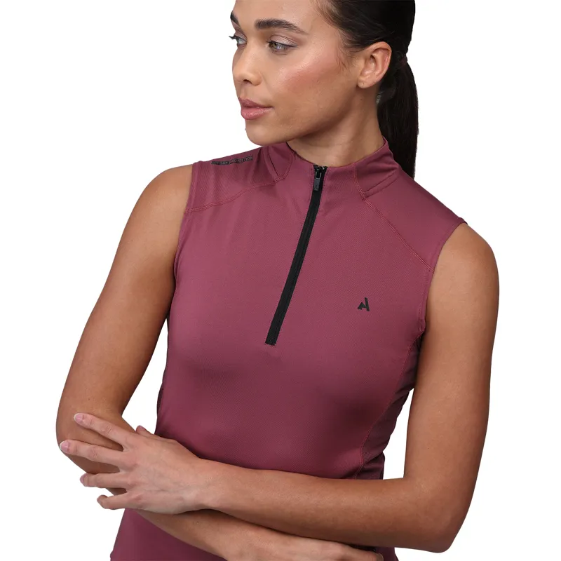 Aubrion React Ladies Sleeveless Base Layer - Mauve-5