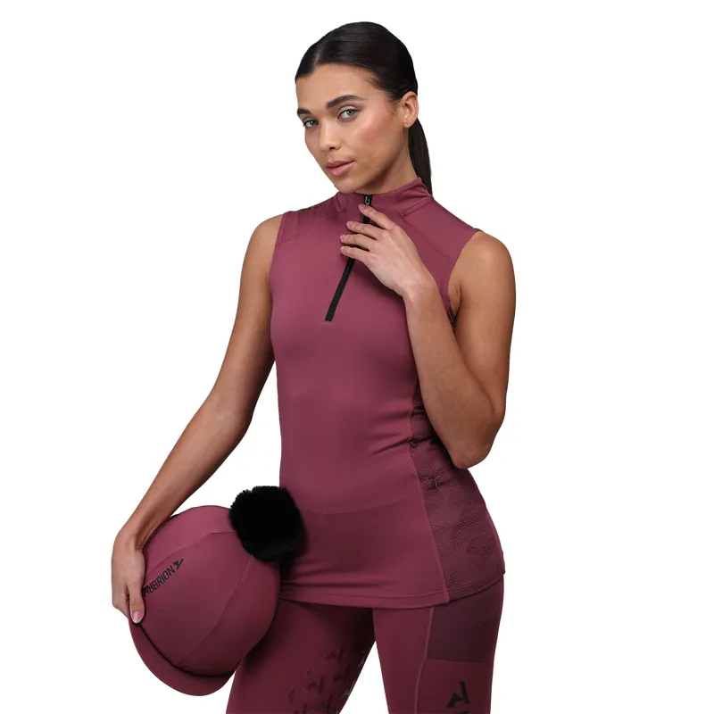 Aubrion React Ladies Sleeveless Base Layer - Mauve-9