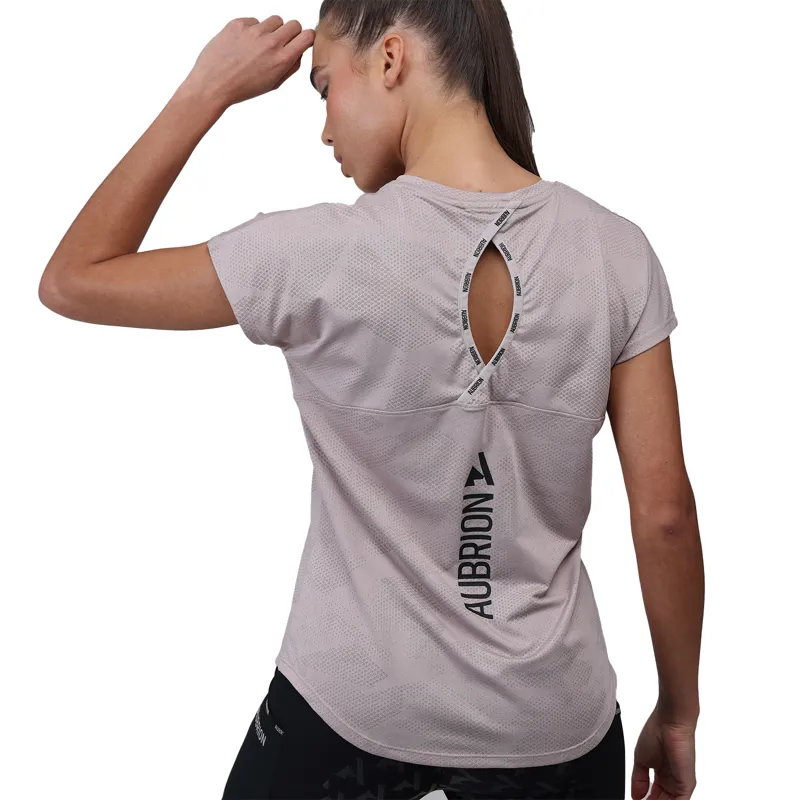 Aubrion React Ladies Tech T-Shirt - Sand-1