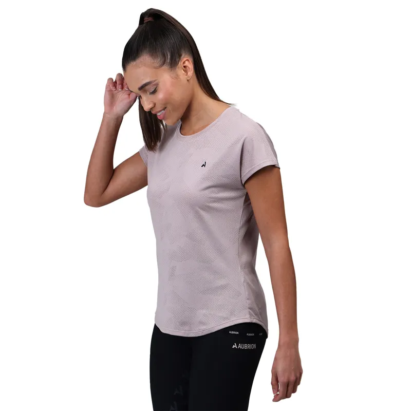 Aubrion React Ladies Tech T-Shirt - Sand-5
