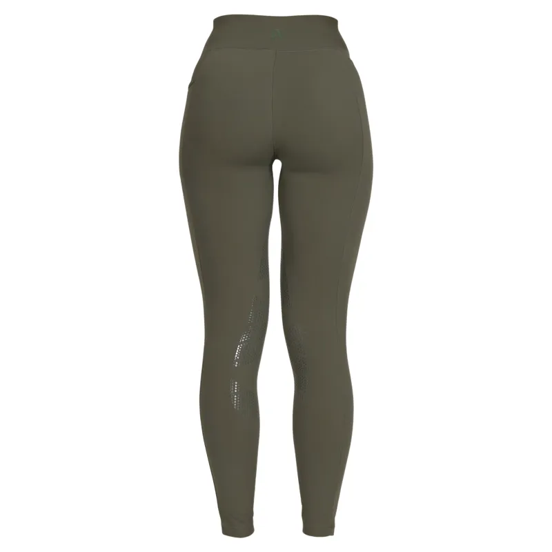Aubrion React Winter Knee Grip Womens Riding Tights -  Khaki-8