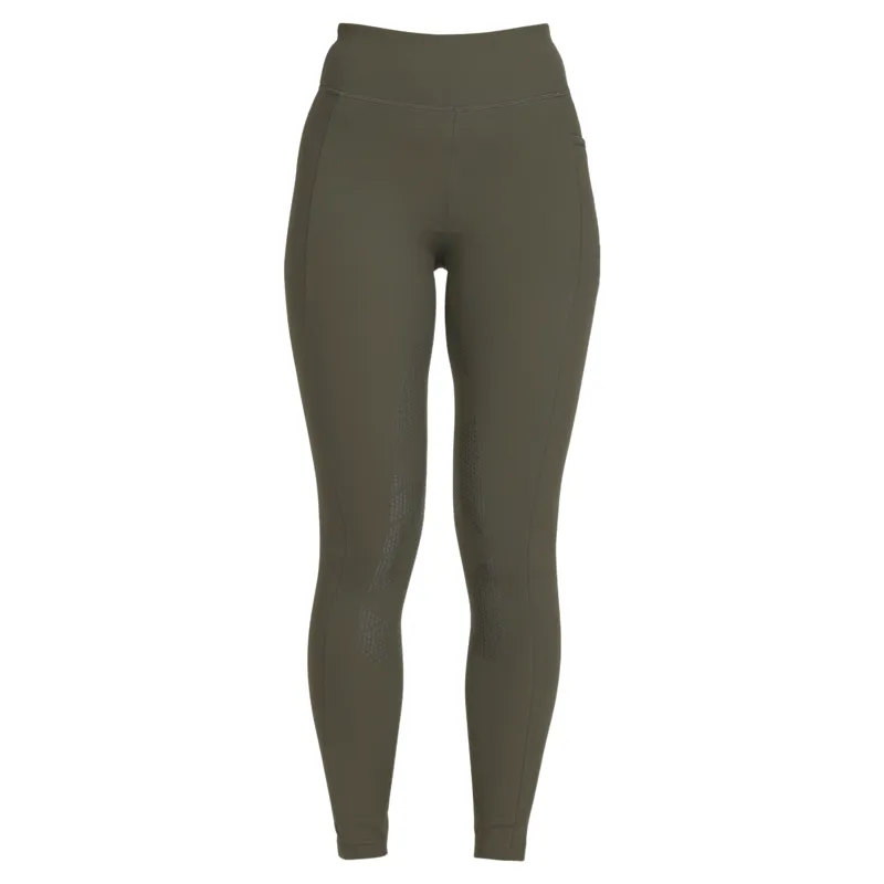 Aubrion React Winter Knee Grip Womens Riding Tights -  Khaki-7