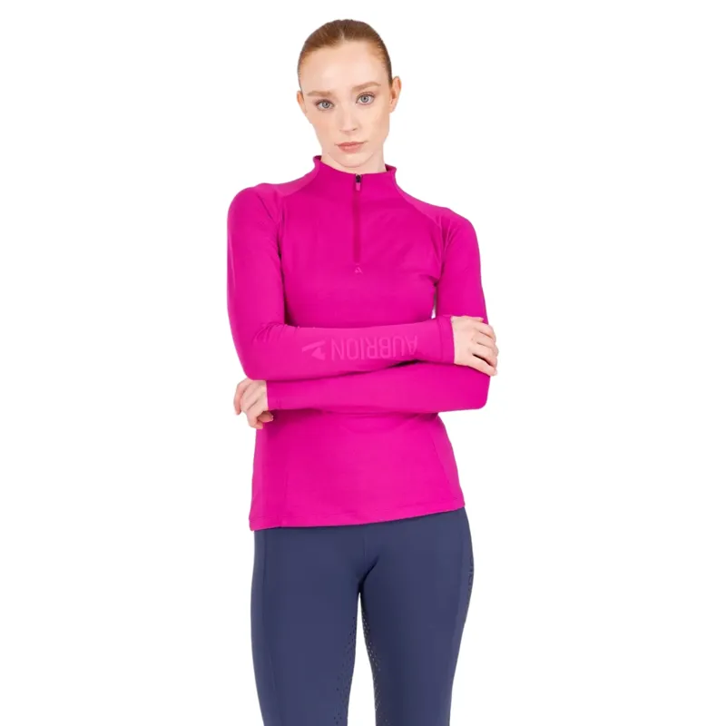 Aubrion React Womens Long Sleeve Base Layer - Fuchsia-2