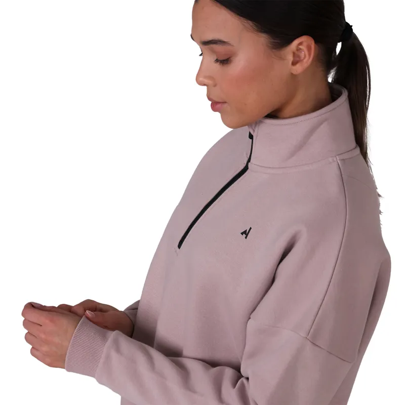 Aubrion React Womens 1/4 Zip Sweatshirt - Sand-5