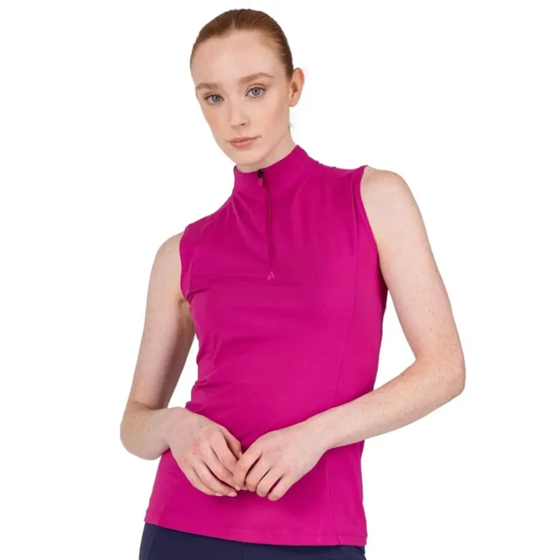 Aubrion React Womens Sleeveless Base Layer - Fuchsia