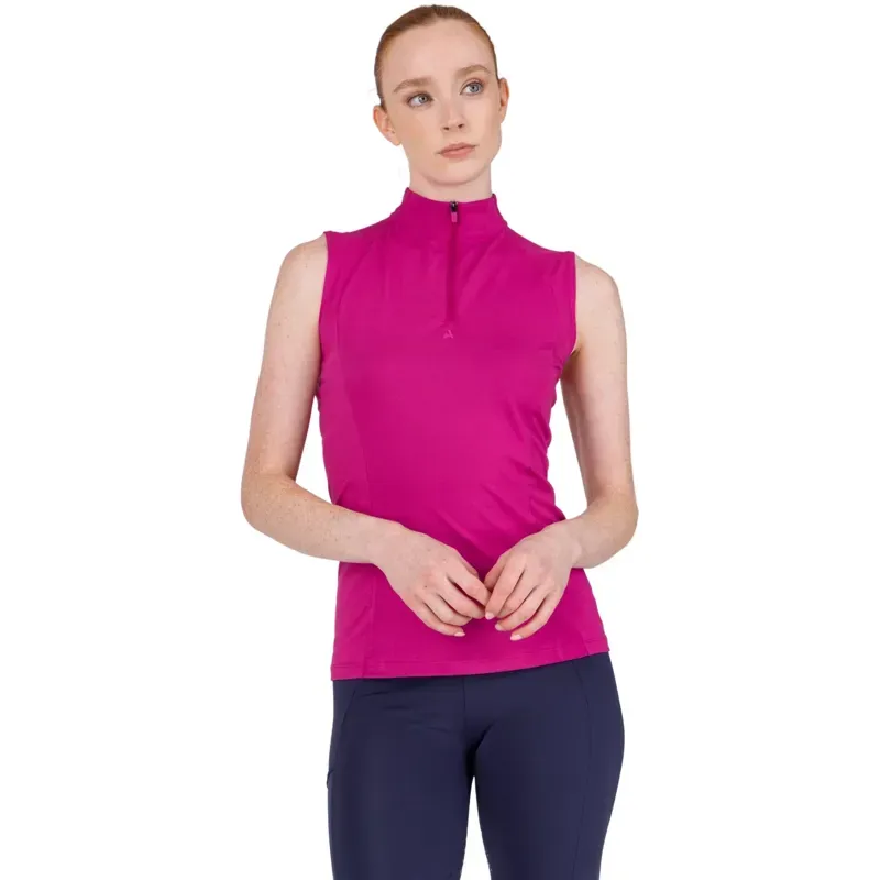 Aubrion React Womens Sleeveless Base Layer - Fuchsia-2
