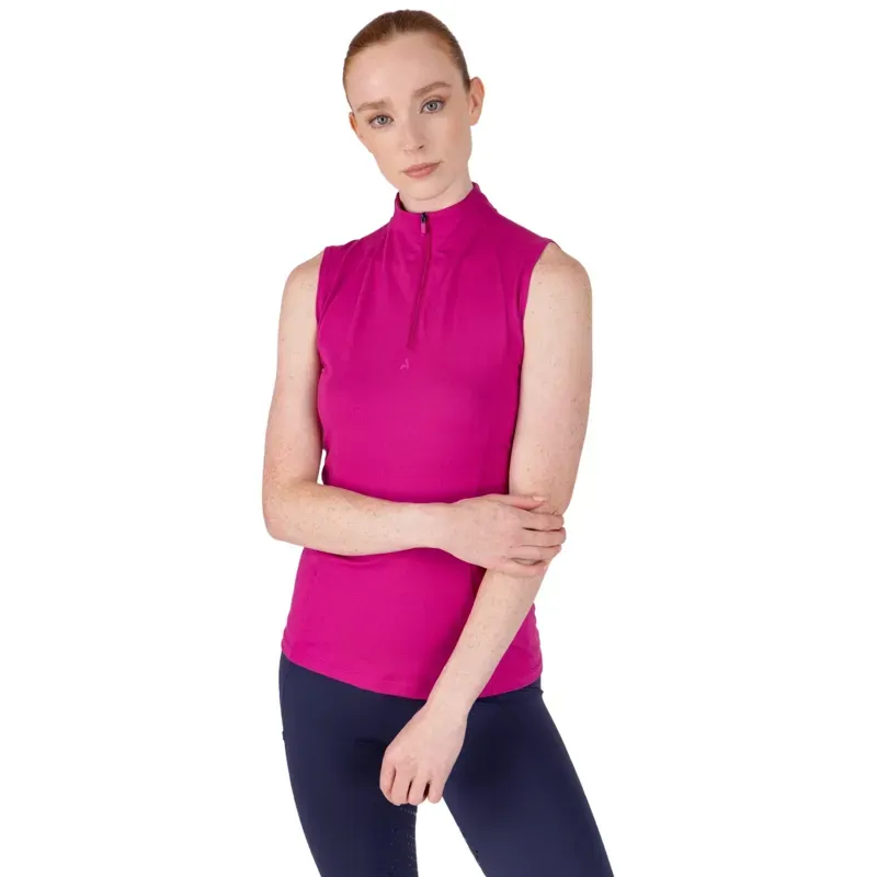 Aubrion React Womens Sleeveless Base Layer - Fuchsia-3