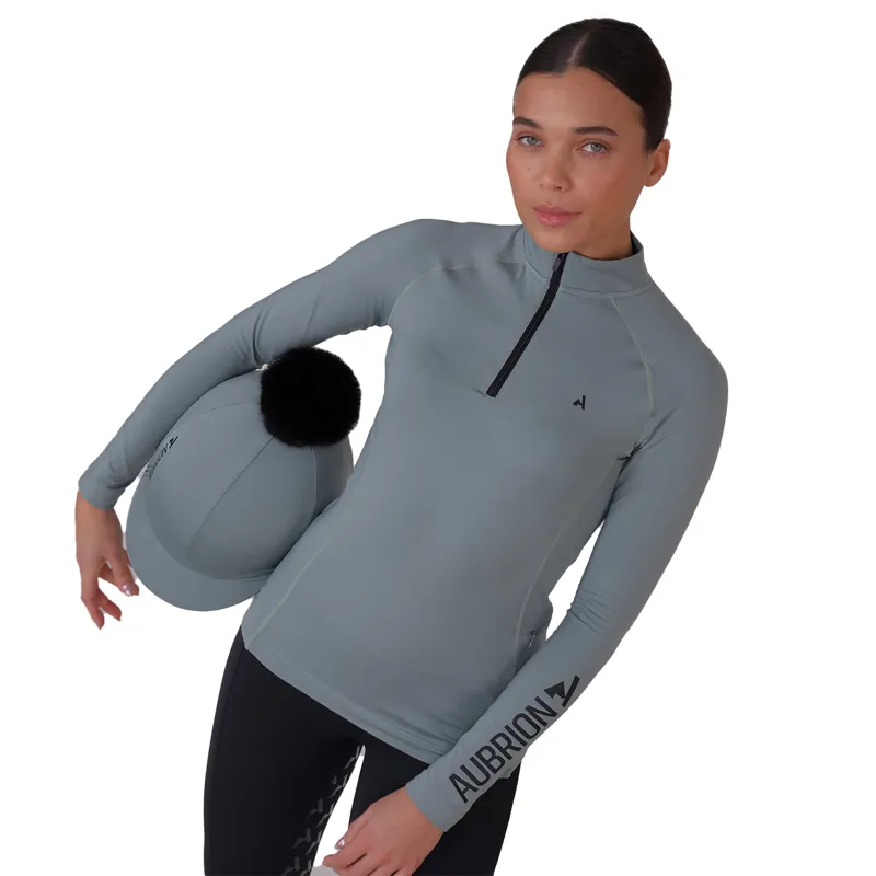 Aubrion React Womens Winter Long Sleeve Baselayer - Sage-4