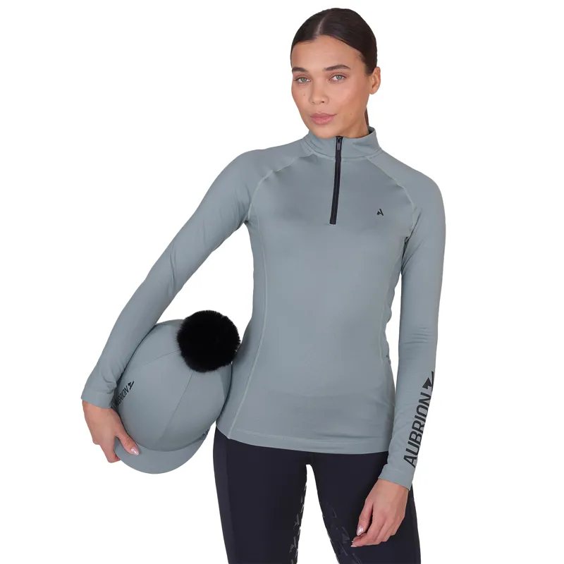 Aubrion React Womens Winter Long Sleeve Baselayer - Sage-3