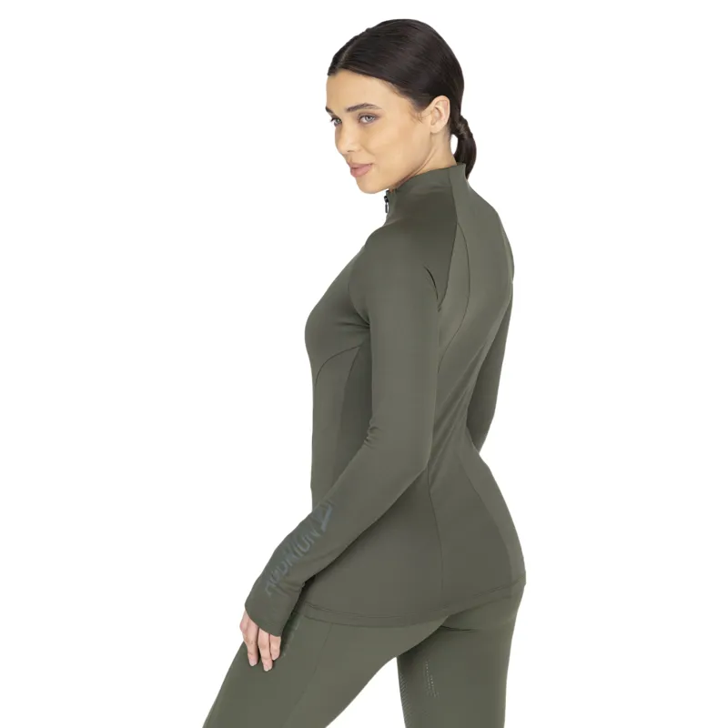 Aubrion React Womens Winter Long Sleeve Base Layer - Khaki-3
