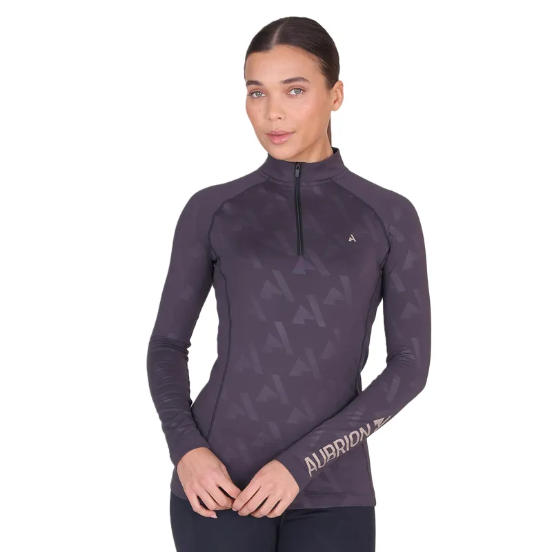 Aubrion React Womens Winter Long Sleeve Baselayer - Shadow-8