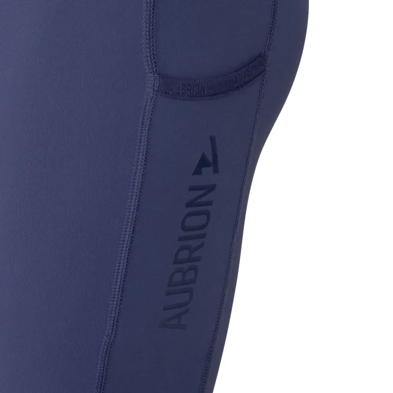 Aubrion React Young Rider Non-Stop Knee Grip Riding Tights - Midnight-4