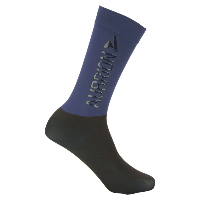 Aubrion React Young Rider Performance Riding Socks - Midnight