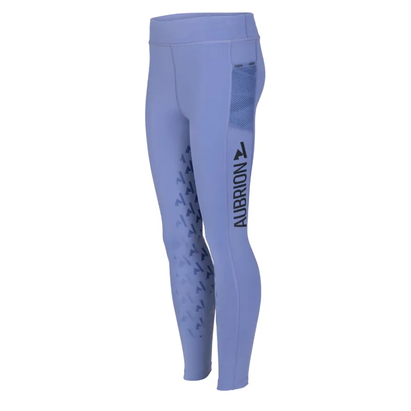Aubrion React Young Rider Non Stop Riding Tights - Sky-1