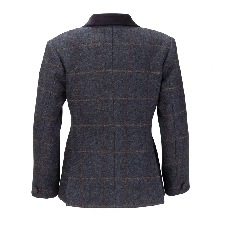 Aubrion Saratoga Junior Tweed Show Jacket - Juniper/Navy Check-1
