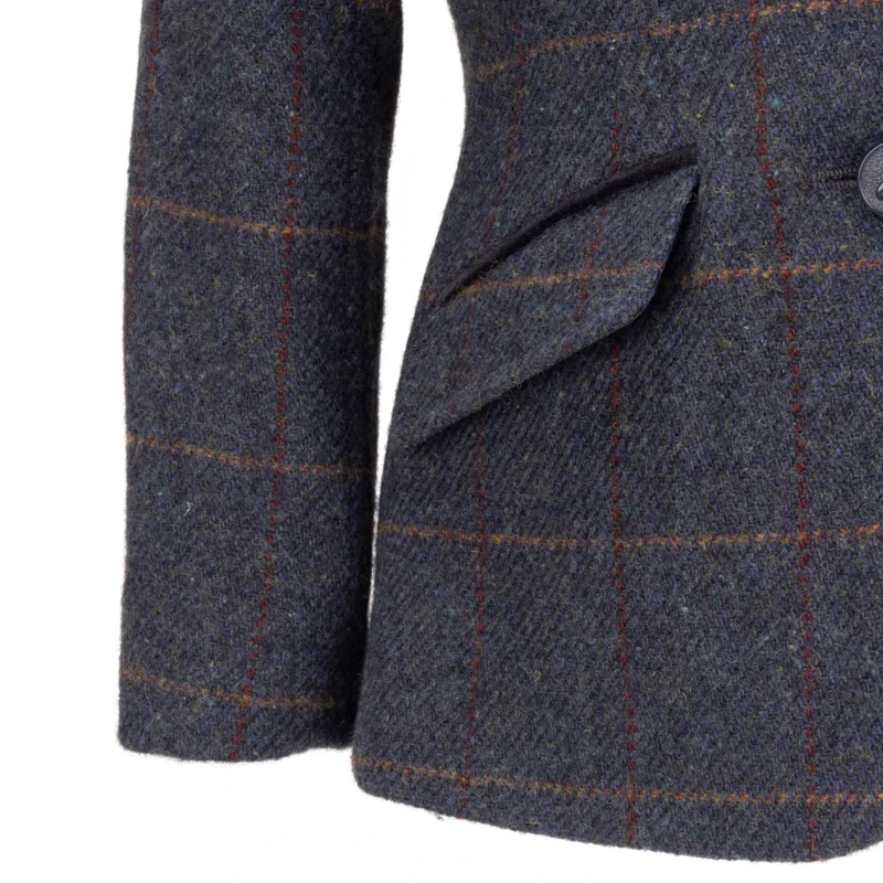 Aubrion Saratoga Junior Tweed Show Jacket - Juniper/Navy Check-2