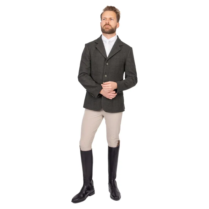 Aubrion Saratoga Mens Tweed Show Jacket - Elm Green Check-3