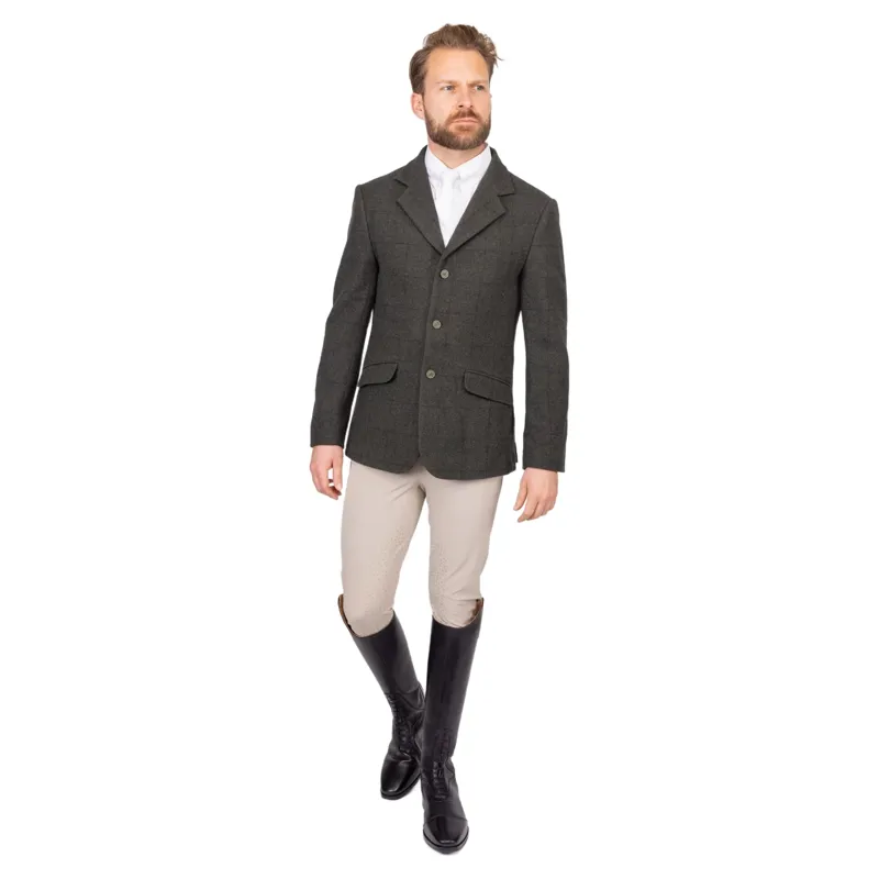 Aubrion Saratoga Mens Tweed Show Jacket - Elm Green Check-6
