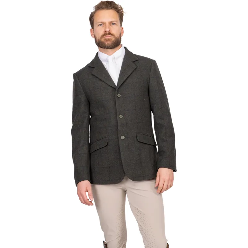 Aubrion Saratoga Mens Tweed Show Jacket - Elm Green Check-8