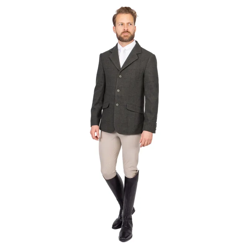 Aubrion Saratoga Mens Tweed Show Jacket - Elm Green Check-9