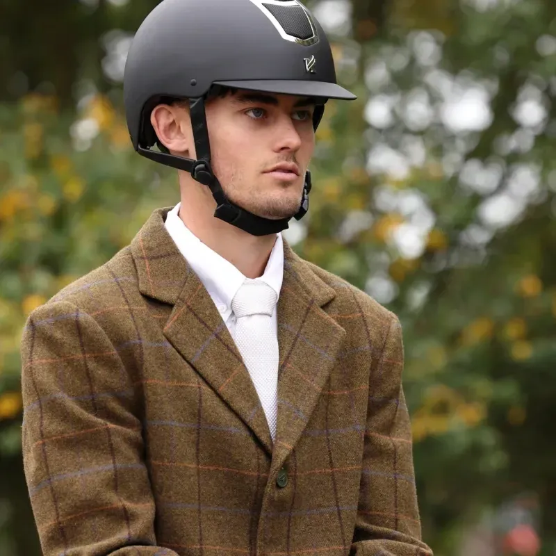 Aubrion Saratoga Mens Tweed Show Jacket - Oak Brown Check-2