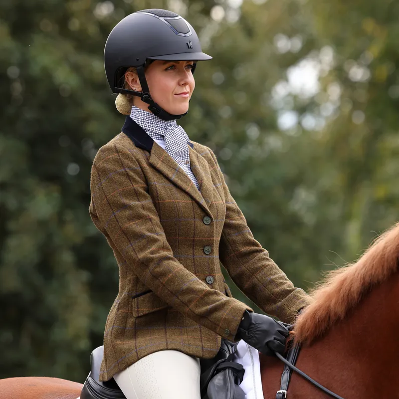 Aubrion Saratoga Ladies Tweed Show Jacket - Oak Brown-7