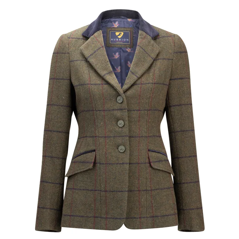Aubrion Saratoga Womens Tweed Show Jacket - Spruce Green