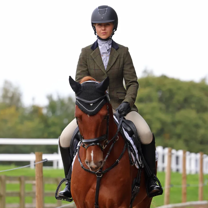 Aubrion Saratoga Womens Tweed Show Jacket - Spruce Green-4