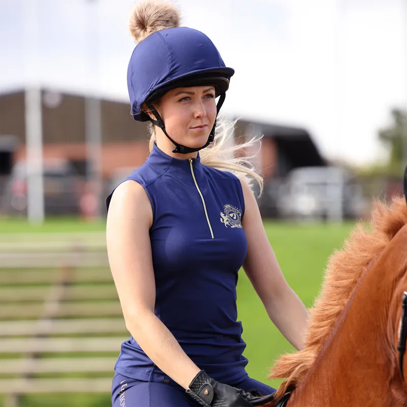 Aubrion Team Ladies Sleeveless Base Layer - Midnight-2