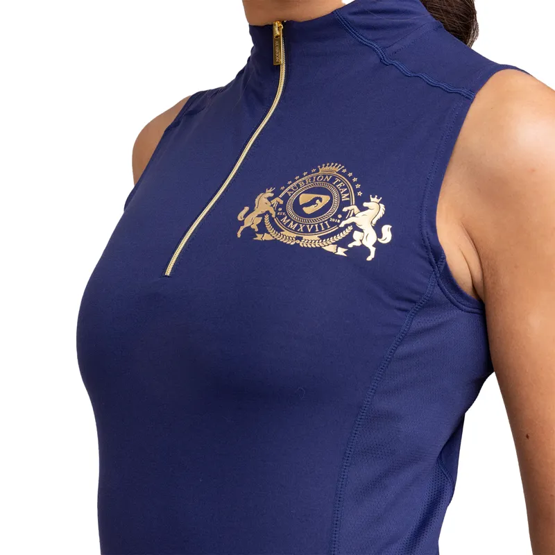 Aubrion Team Ladies Sleeveless Base Layer - Midnight-7