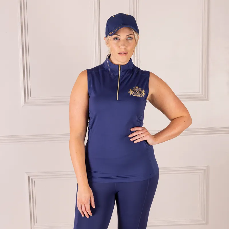 Aubrion Team Ladies Sleeveless Base Layer - Midnight-9