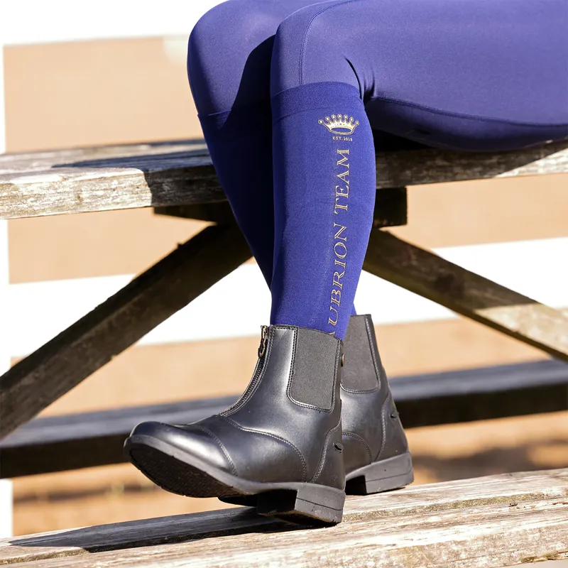 Aubrion Team Adults Tall Riding Socks - Midnight-1