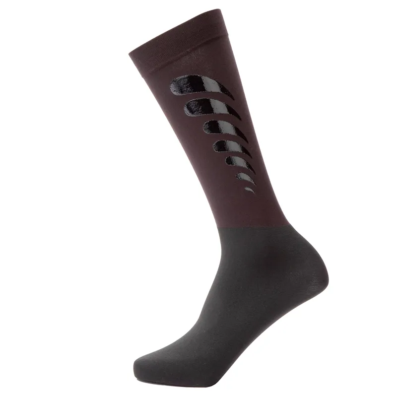 Aubrion Team Adults Tall Riding Socks - Umber-1