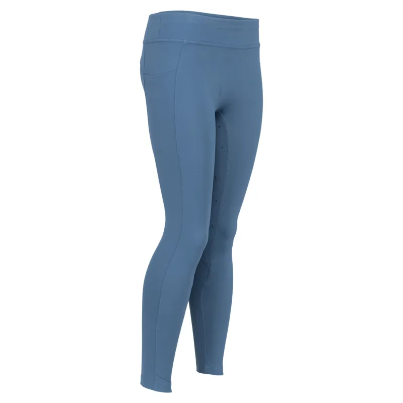Aubrion Equestrian Winter Full Grip Junior Riding Tights - Estate Blue-1