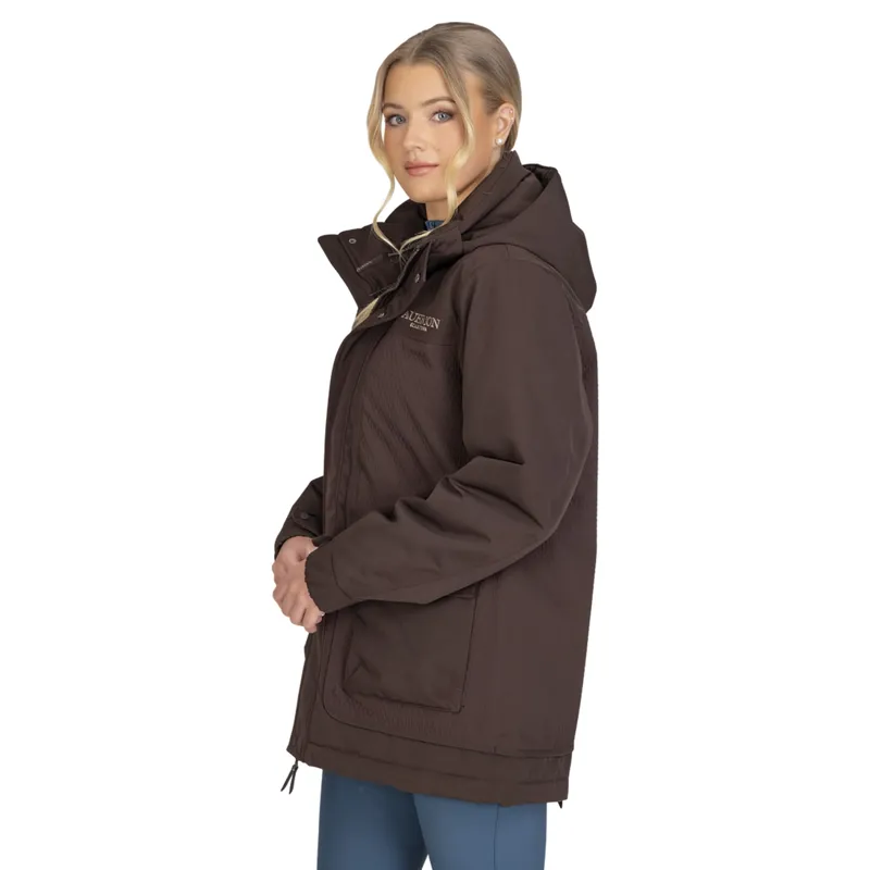 Aubrion Equestrian Women's Waterproof Winter Riding Coat - Espresso-5