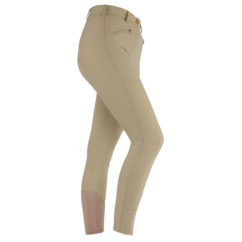 Aubrion Thompson Knee Grip Womens Competition Breeches - Beige