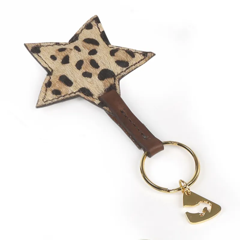 Aubrion Cowhide Keyring - Leopard
