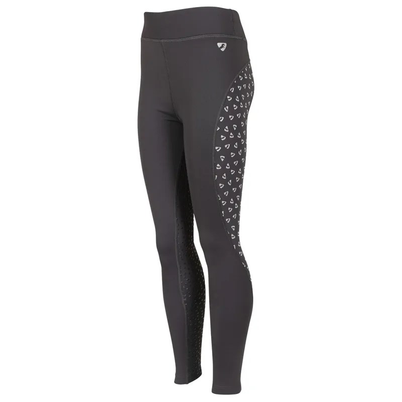 Aubrion Coombe Full Grip Junior Winter Riding Tights - Reflective