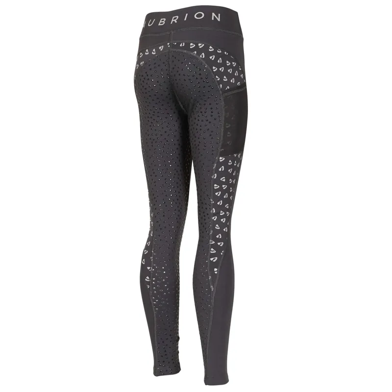 Aubrion Coombe Full Grip Junior Winter Riding Tights - Reflective-1