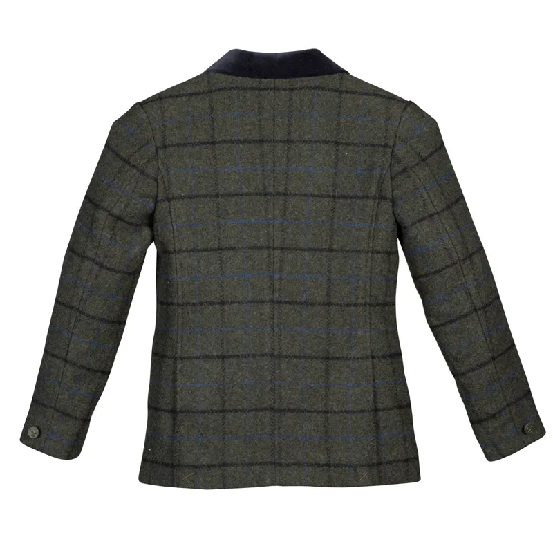 Aubrion Saratoga Childs Tweed Competition Jacket - Dark Green Check-1