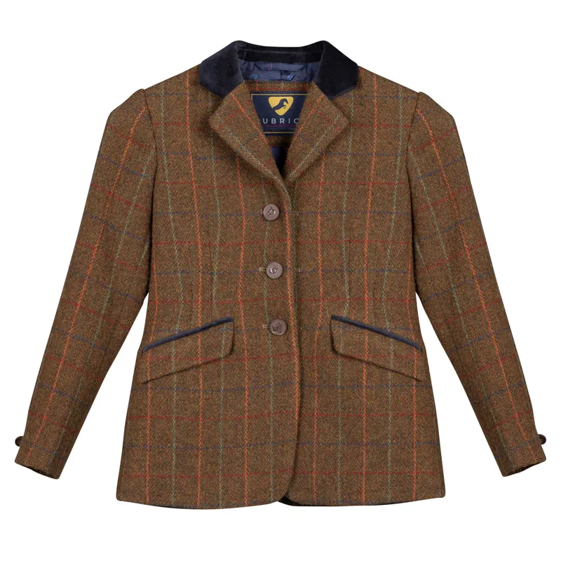 Aubrion Saratoga Childs Tweed Show Jacket - Rust Check