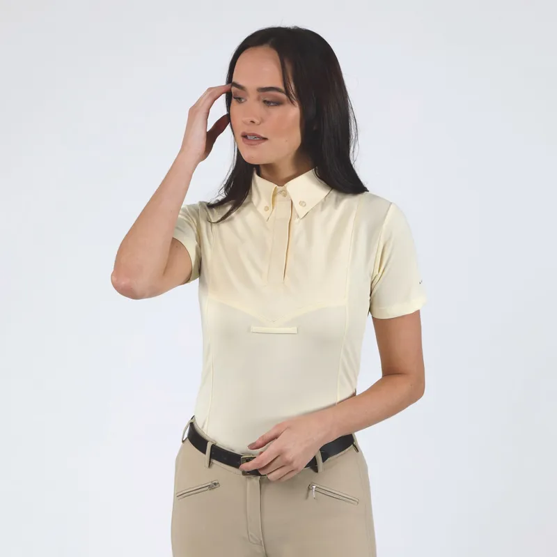 Aubrion Short Sleeve Ladies Tie Competition Shirt Yellow