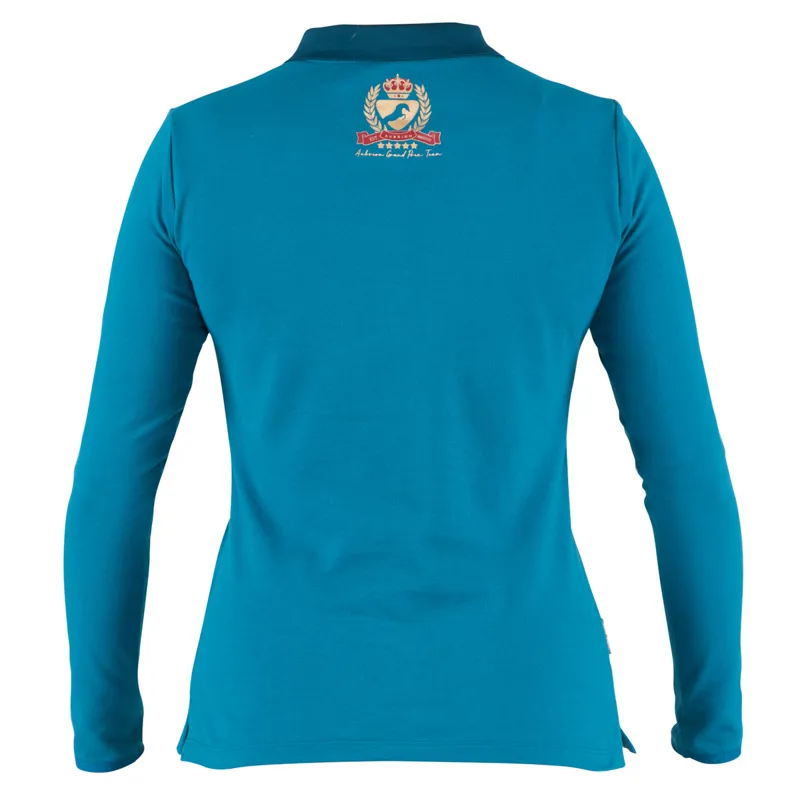 Aubrion Team Ladies Long Sleeve Polo Shirt - Teal-1
